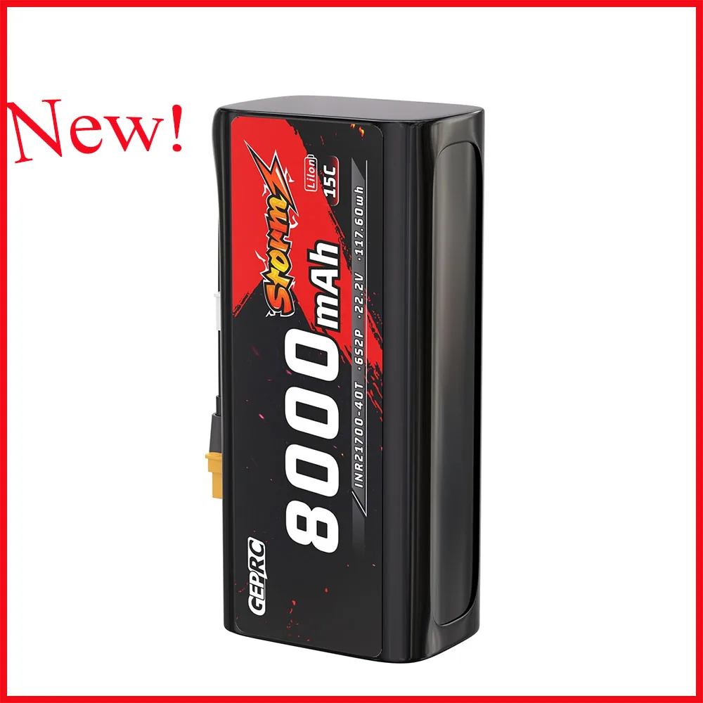 GEPRC Storm IRT21700-40T 6S 2P 8000mAh Li-Ion Battery 1PCS XT60 for RC 7-9 Inch Long-Range FPV Lithium 12AWG 18.0V Accessories
GEPRC Storm IRT21700-40T 6S 2P 8000mAh Li-Ion Battery 1PCS XT60 for RC 7-9 Inch Long-Range FPV Lithium 12AWG 18.0V Accessories
