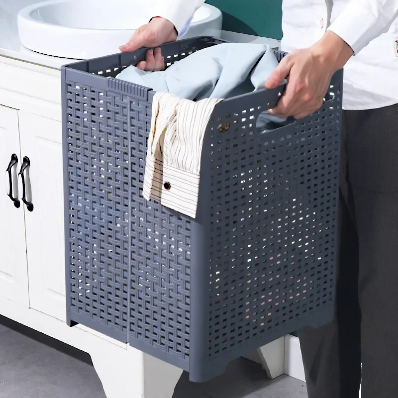 Dirty Clothes Basket Household Storage Plastic Hollowed Out Foldable Multifunctional Portable
Dirty Clothes Basket Household Storage Plastic Hollowed Out Foldable Multifunctional Portable