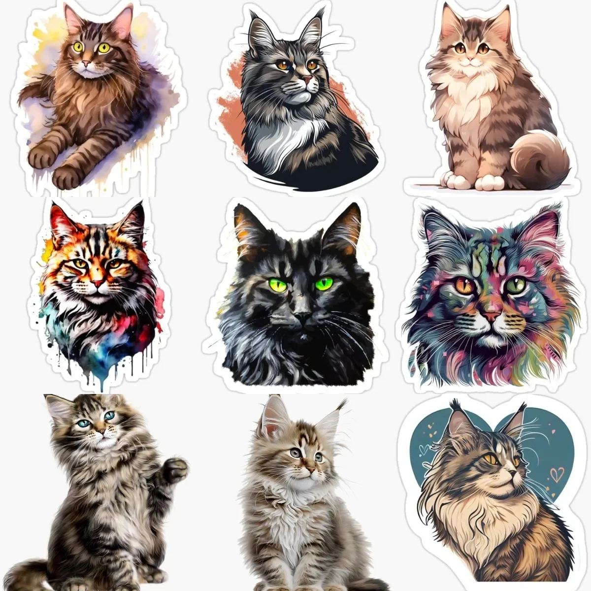 Creative Maine Coon Cat Cute Pets PVC Personalized Stickers for Decorate Fridge Window Wall Car Van Bicycle Decal Accessories
Creative Maine Coon Cat Cute Pets PVC Personalized Stickers for Decorate Fridge Window Wall Car Van Bicycle Decal Accessories