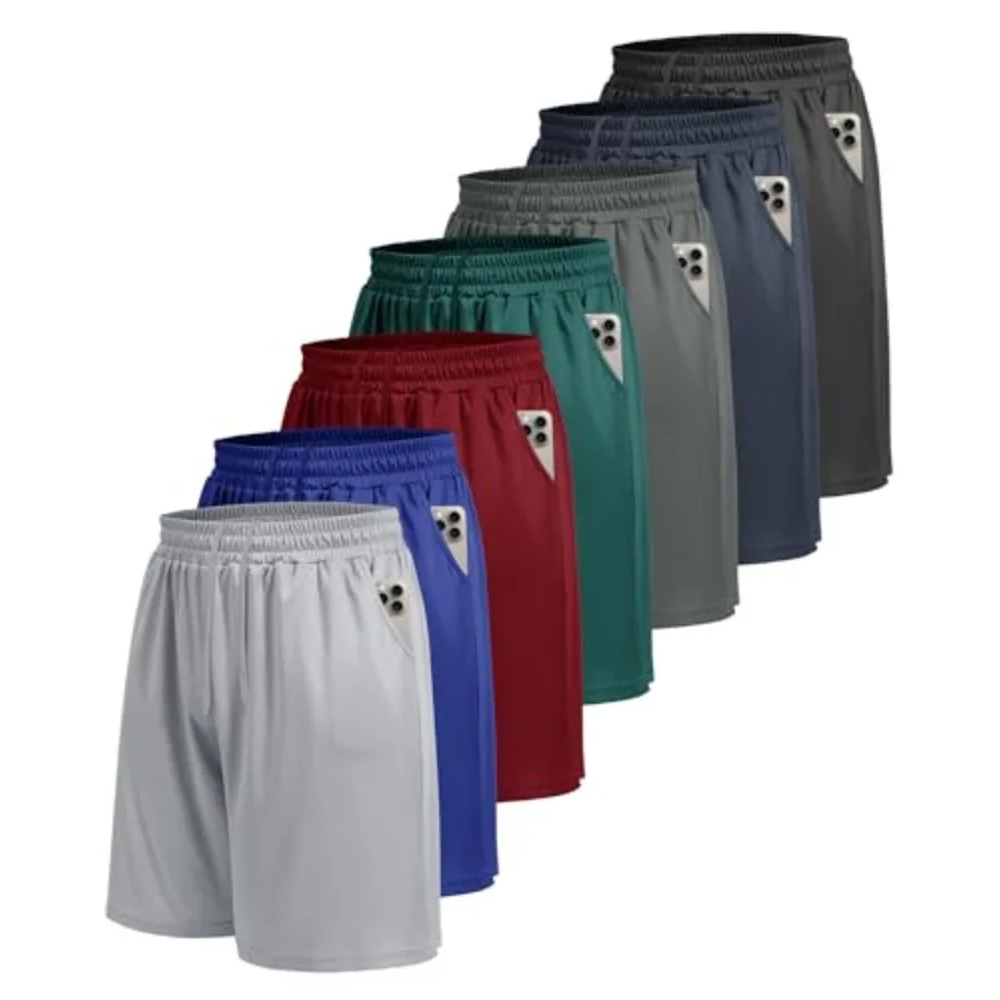 7 Pack Mens Athletic Shorts - Gym Basketball Running Workout Quick Dry Black Shorts with Pockets for Casual Performance
7 Pack Mens Athletic Shorts - Gym Basketball Running Workout Quick Dry Black Shorts with Pockets for Casual Performance