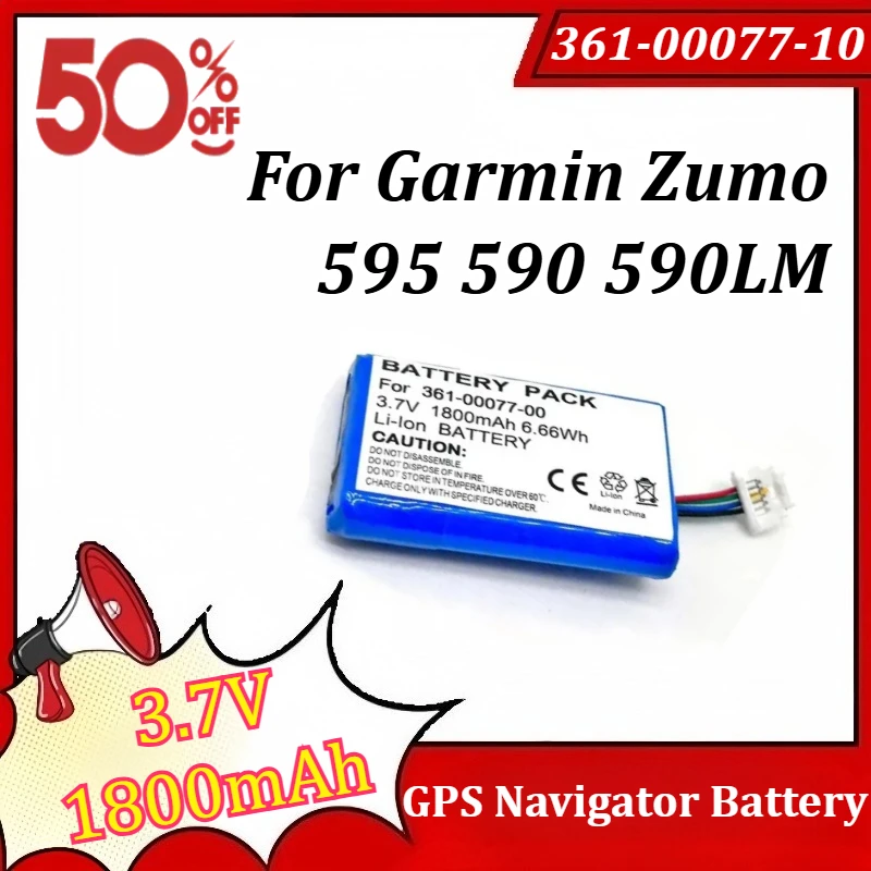 361-00077-10 3.7V 1800mAh GPS Navigator Battery for Garmin Zumo 595 590 590LM Li-lon Battery
361-00077-10 3.7V 1800mAh GPS Navigator Battery for Garmin Zumo 595 590 590LM Li-lon Battery