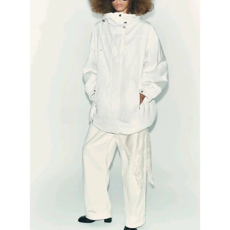New Arrival Autumn Women's mat High Collar Long Sve Hooded Loose Parka Jaet 05524 Breathable Polyester Fiber
New Arrival Autumn Women's mat High Collar Long Sve Hooded Loose Parka Jaet 05524 Breathable Polyester Fiber
