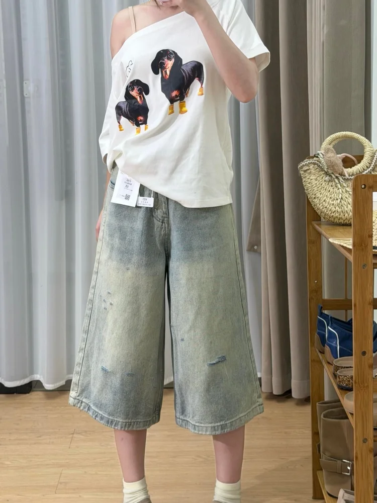 American Style High Waist Wide Leg Denim Shorts Women Summer Loose Fit Slimming Seven Inch Pants Casual High Waist Jeans
American Style High Waist Wide Leg Denim Shorts Women Summer Loose Fit Slimming Seven Inch Pants Casual High Waist Jeans