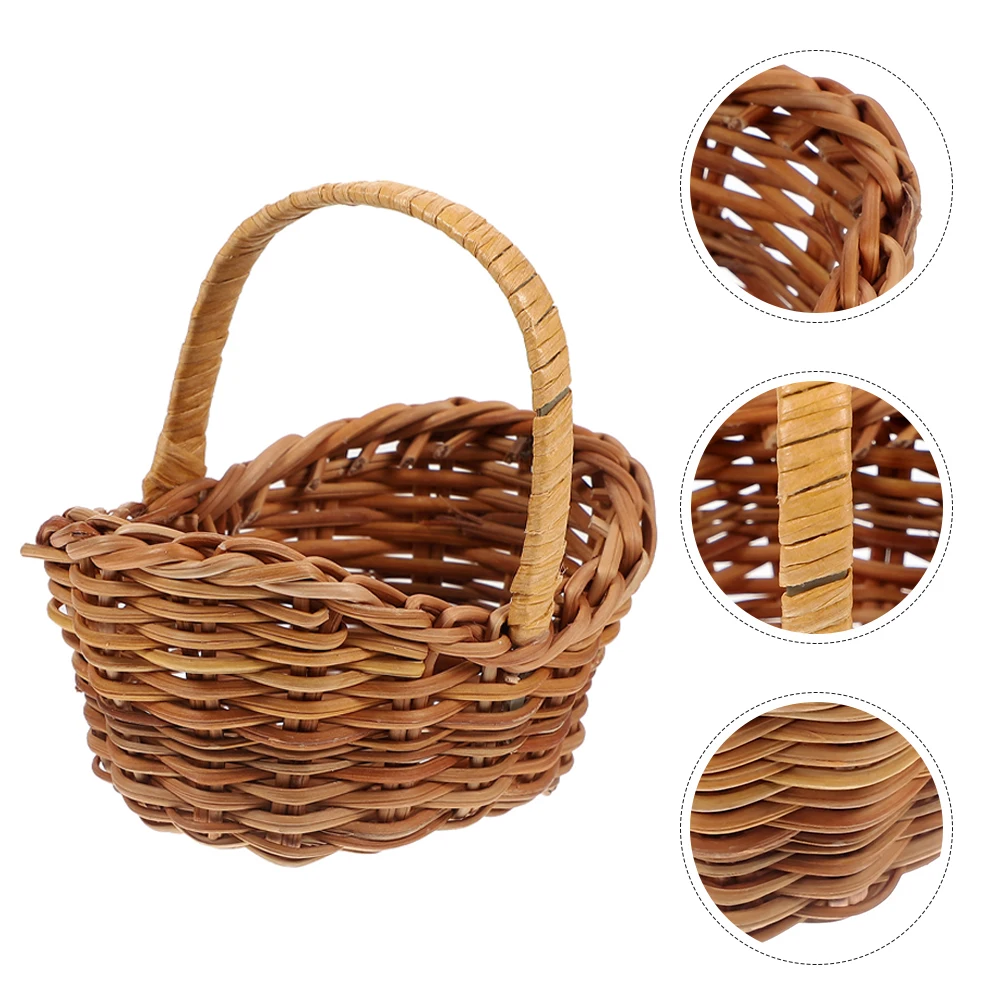 2pcs Rattan Baskets Small Basket With Handle Mini Woven Baskets for Home Wedding Small Storage Basket with Handle
2pcs Rattan Baskets Small Basket With Handle Mini Woven Baskets for Home Wedding Small Storage Basket with Handle