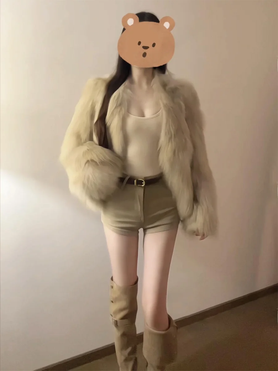 Fashionable Short Fur Coat Women's Winter Outerwear Korean Style Young Popular Tocca Imitation Fur Jacket Commute Style
Fashionable Short Fur Coat Women's Winter Outerwear Korean Style Young Popular Tocca Imitation Fur Jacket Commute Style