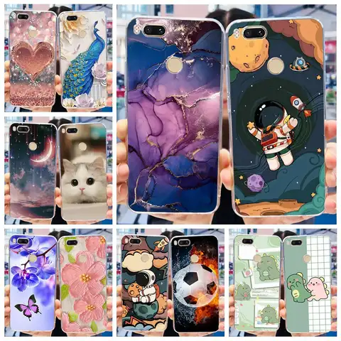 For Xiaomi Mi A1 Case Mi 5X New Fashion Painted Cover Clear Silicone Soft TPU Phone Case For Xiaomi Mi A1 MiA1 Mi5X Fundas Coque