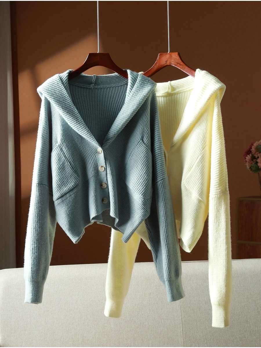 Women's Hooded Color Loose Single Button Sweater Cardigan Warm Thermal Long Sve Autumn Winter Faion Commute Sle
Women's Hooded Color Loose Single Button Sweater Cardigan Warm Thermal Long Sve Autumn Winter Faion Commute Sle