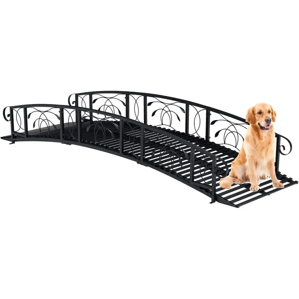 Kinsuite 8T Metal Garden Bridge - Vaulted Iron Bridge with Saety Siderails, Outdoor Decorative Yard Arch Garden Arch ootbridges
Kinsuite 8T Metal Garden Bridge - Vaulted Iron Bridge with Saety Siderails, Outdoor Decorative Yard Arch Garden Arch ootbridges