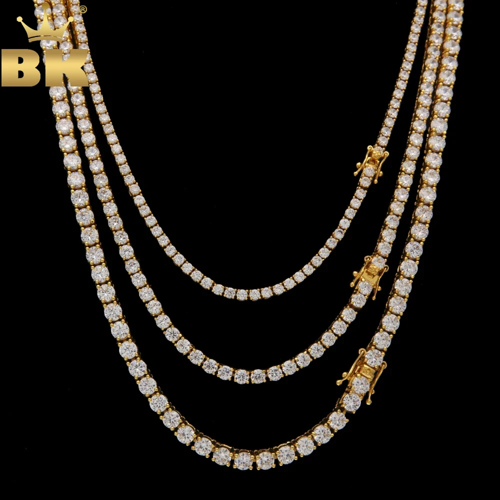 TBTK Round Cut 3mm/ 4mm/ 5mm Iced Out Tennis Chain Gold Jewelry Silver color Simple Style Luxury Charm Necklace Unisex Gifts
TBTK Round Cut 3mm/ 4mm/ 5mm Iced Out Tennis Chain Gold Jewelry Silver color Simple Style Luxury Charm Necklace Unisex Gifts