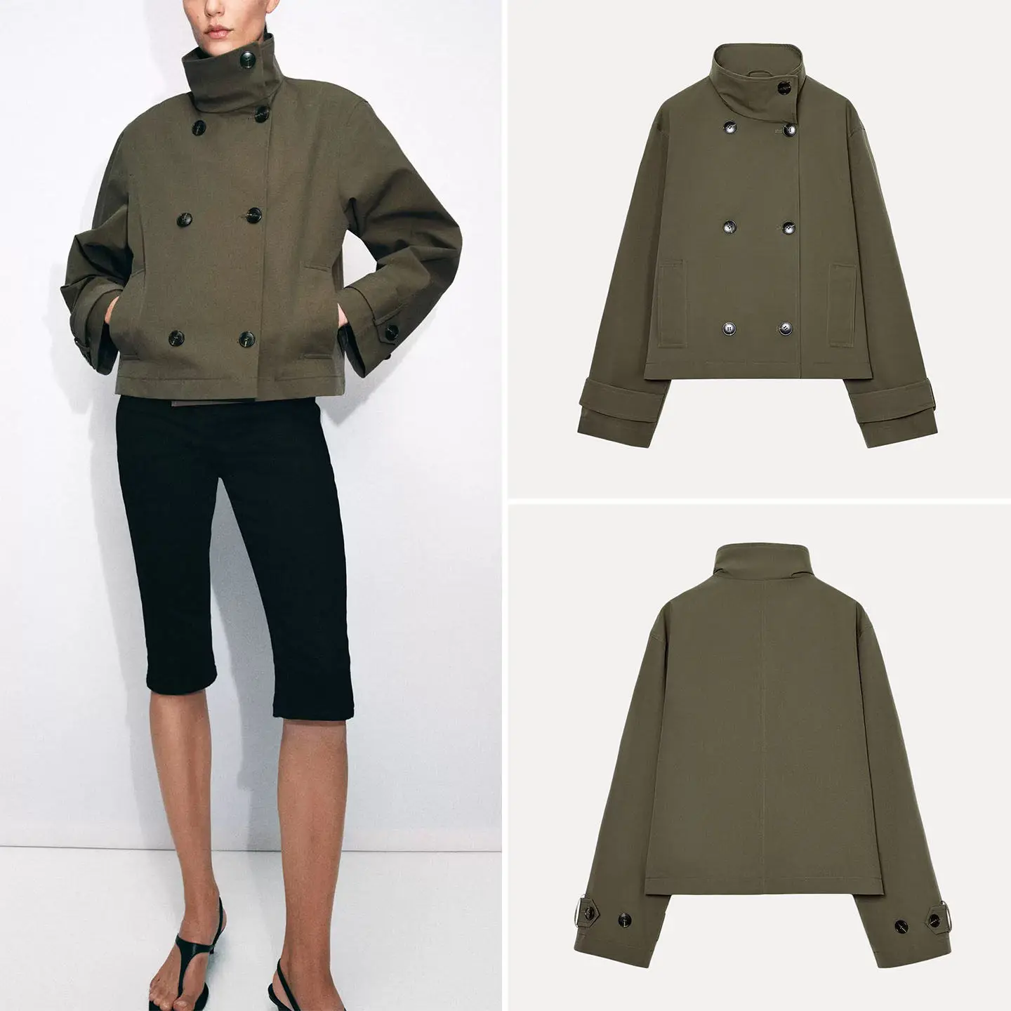 Women's Long Sleeve Stand Collar Commuter Casual Double Breasted Short Windbreaker 2026 Summer New Arrival Zadata Loose Fit
Women's Long Sleeve Stand Collar Commuter Casual Double Breasted Short Windbreaker 2026 Summer New Arrival Zadata Loose Fit