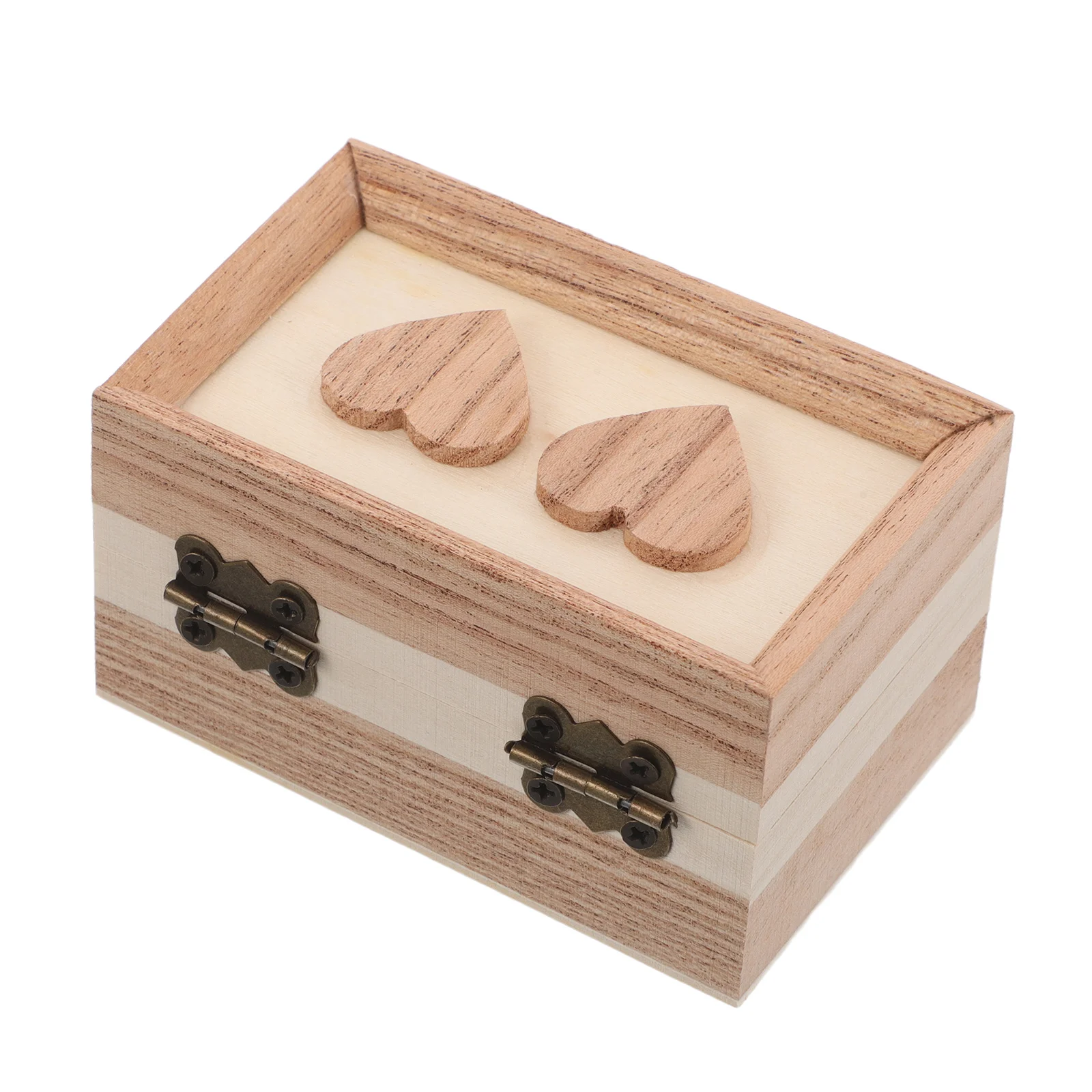 Wooden Jewelry Box: Heart-Shaped Floral Carved Storage For Diy Craft Keepsake Organizer Small Trinket Gift Packaging Box 
Wooden Jewelry Box: Heart-Shaped Floral Carved Storage For Diy Craft Keepsake Organizer Small Trinket Gift Packaging Box