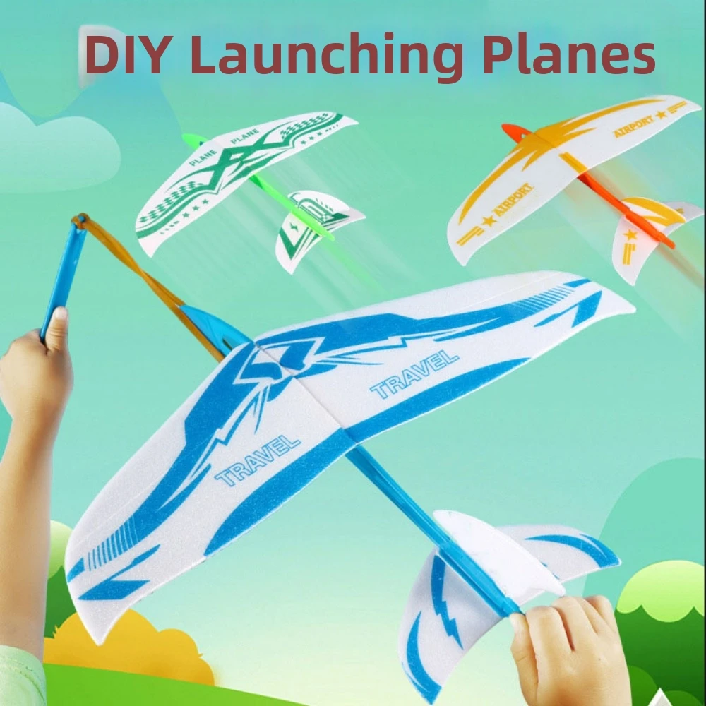Ligthweight DIY Airplane Model Rubber Bands Power Multicolors Hand Throw Aircraft Toy Foam Plane Flying Glider for Kids Outdoor
Ligthweight DIY Airplane Model Rubber Bands Power Multicolors Hand Throw Aircraft Toy Foam Plane Flying Glider for Kids Outdoor