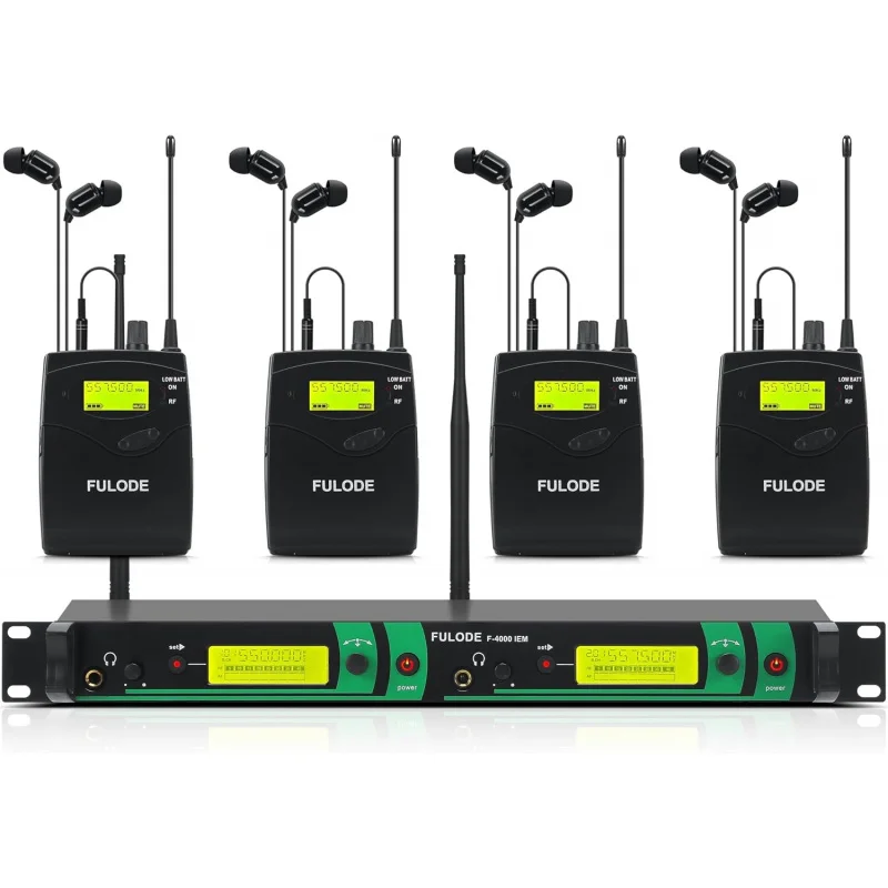 2 Channel UHF Wireless in Ear Monitor System 4/6/8 Bodypack Monitoring with in Earphone 330ft Wireless Range For Stage Studio
2 Channel UHF Wireless in Ear Monitor System 4/6/8 Bodypack Monitoring with in Earphone 330ft Wireless Range For Stage Studio