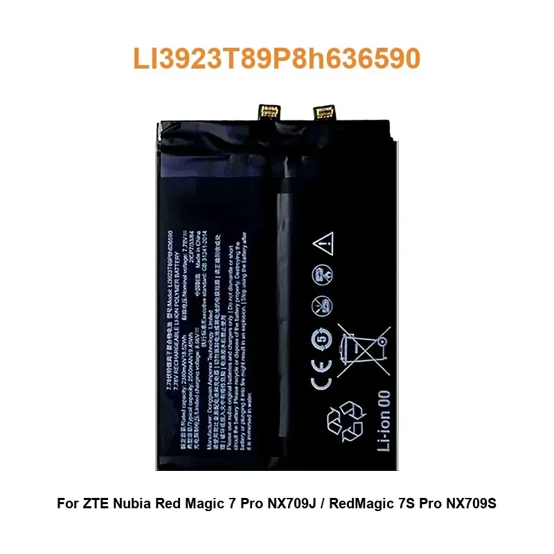 Аккумулятор для мобильного телефона ZTE Nubia Red Magic 7 Pro NX709J/RedMagic 7S Pro NX709S LI3923T89P8h636590 5000 мАч Реальная емкость
Аккумулятор для мобильного телефона ZTE Nubia Red Magic 7 Pro NX709J/RedMagic 7S Pro NX709S LI3923T89P8h636590 5000 мАч Реальная емкость