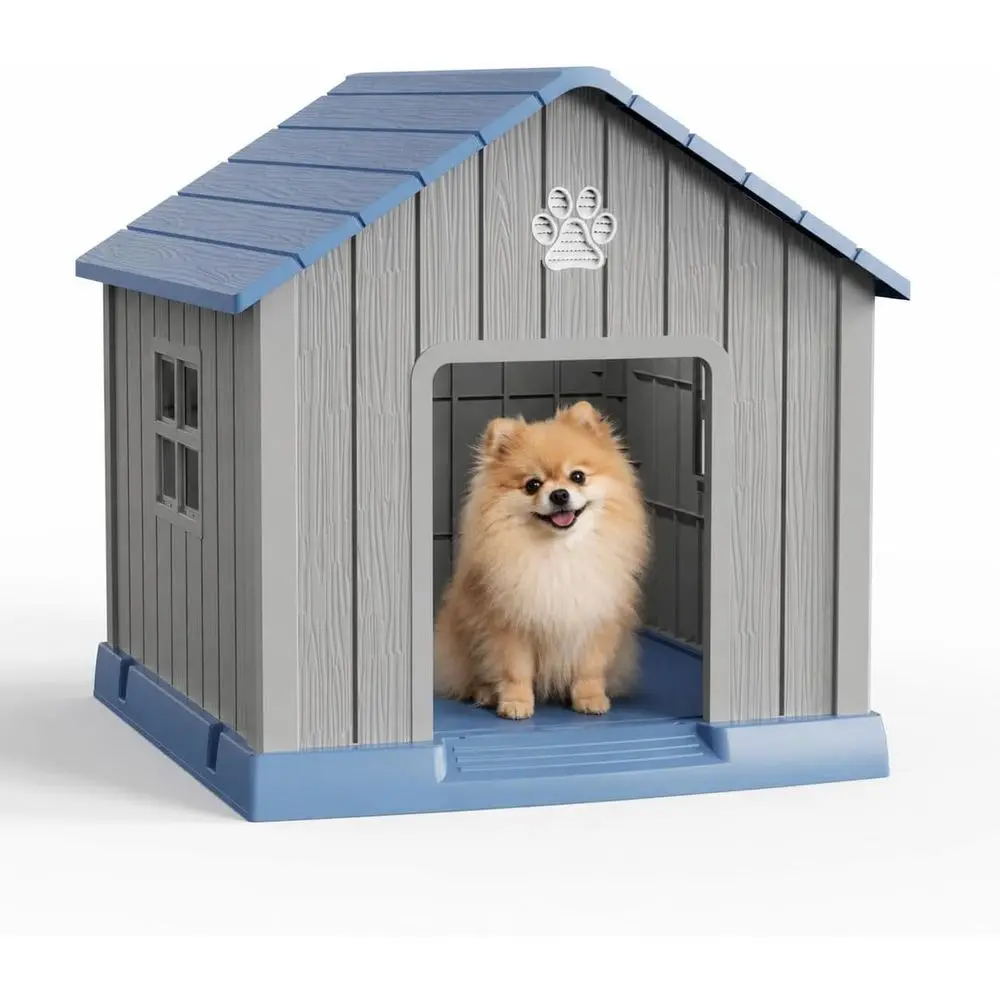 Durable Plastic Doghouse with Air Vents, Elevated Floor for Small to Medium Dogs, Easy Assembly and Cleaning (Blue, 31.18L × 33.
Durable Plastic Doghouse with Air Vents, Elevated Floor for Small to Medium Dogs, Easy Assembly and Cleaning (Blue, 31.18L × 33.