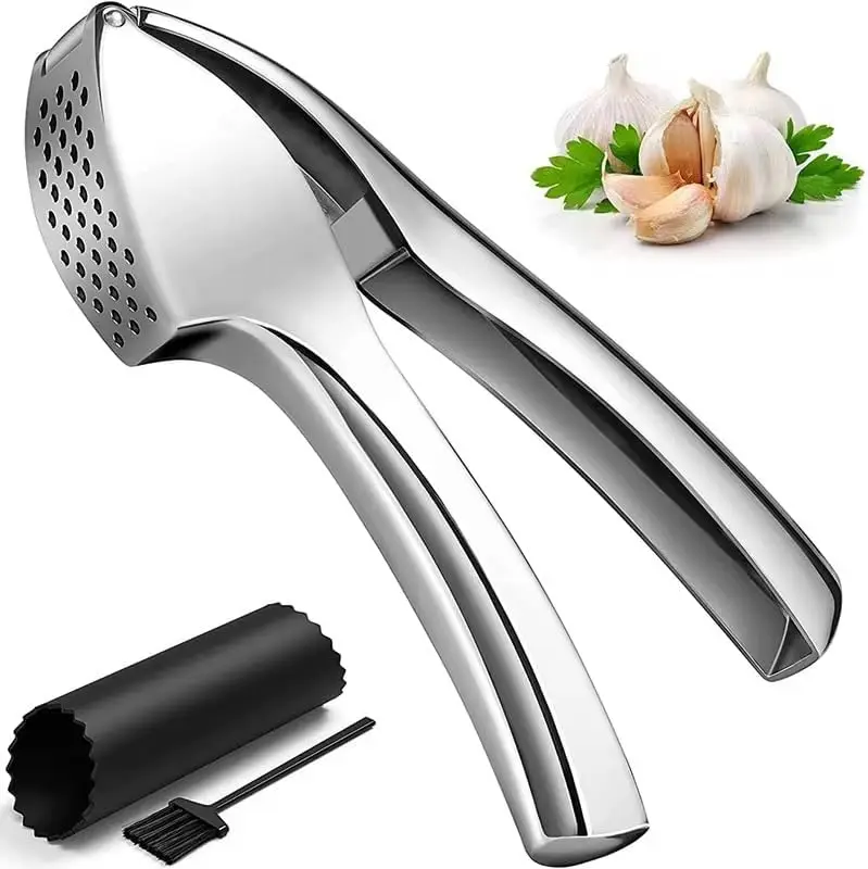 Garlic Press Crusher & Mincer - Heavy Duty Zinc Alloy, Ergonomic Easy Squeeze Handheld Tool, Rust Resistant Kitchen Mincer
Garlic Press Crusher & Mincer - Heavy Duty Zinc Alloy, Ergonomic Easy Squeeze Handheld Tool, Rust Resistant Kitchen Mincer