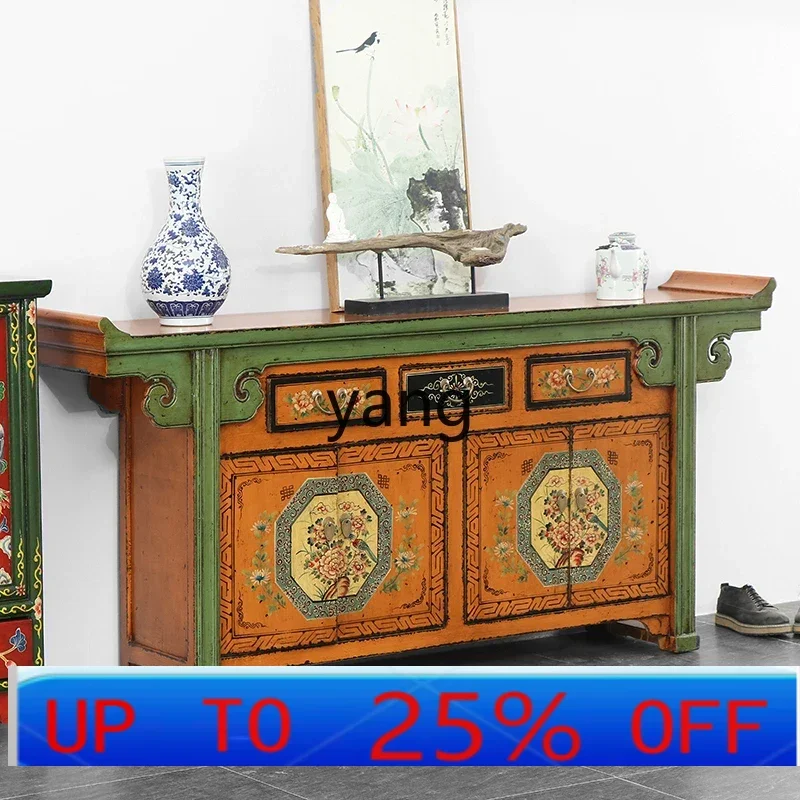 LMM new Chinese-style painted dining side cabinet, upturned solid wood to make old porch foyer partition decorative cabinet
LMM new Chinese-style painted dining side cabinet, upturned solid wood to make old porch foyer partition decorative cabinet
