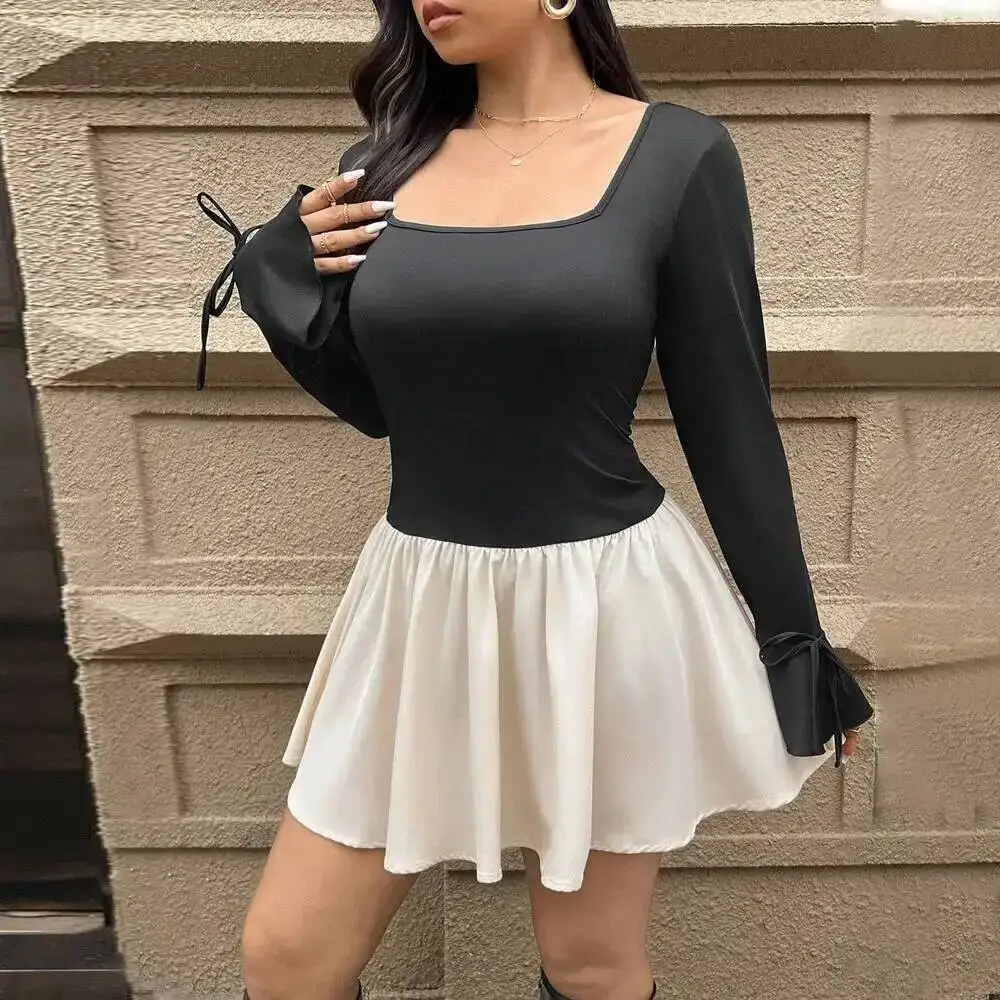 Women's Sexy Large Size Pure Desire Style Dress, Autumn and Winter Niche Color Collision Spicy Girl Design Sense Short Skirt Y2k
Women's Sexy Large Size Pure Desire Style Dress, Autumn and Winter Niche Color Collision Spicy Girl Design Sense Short Skirt Y2k