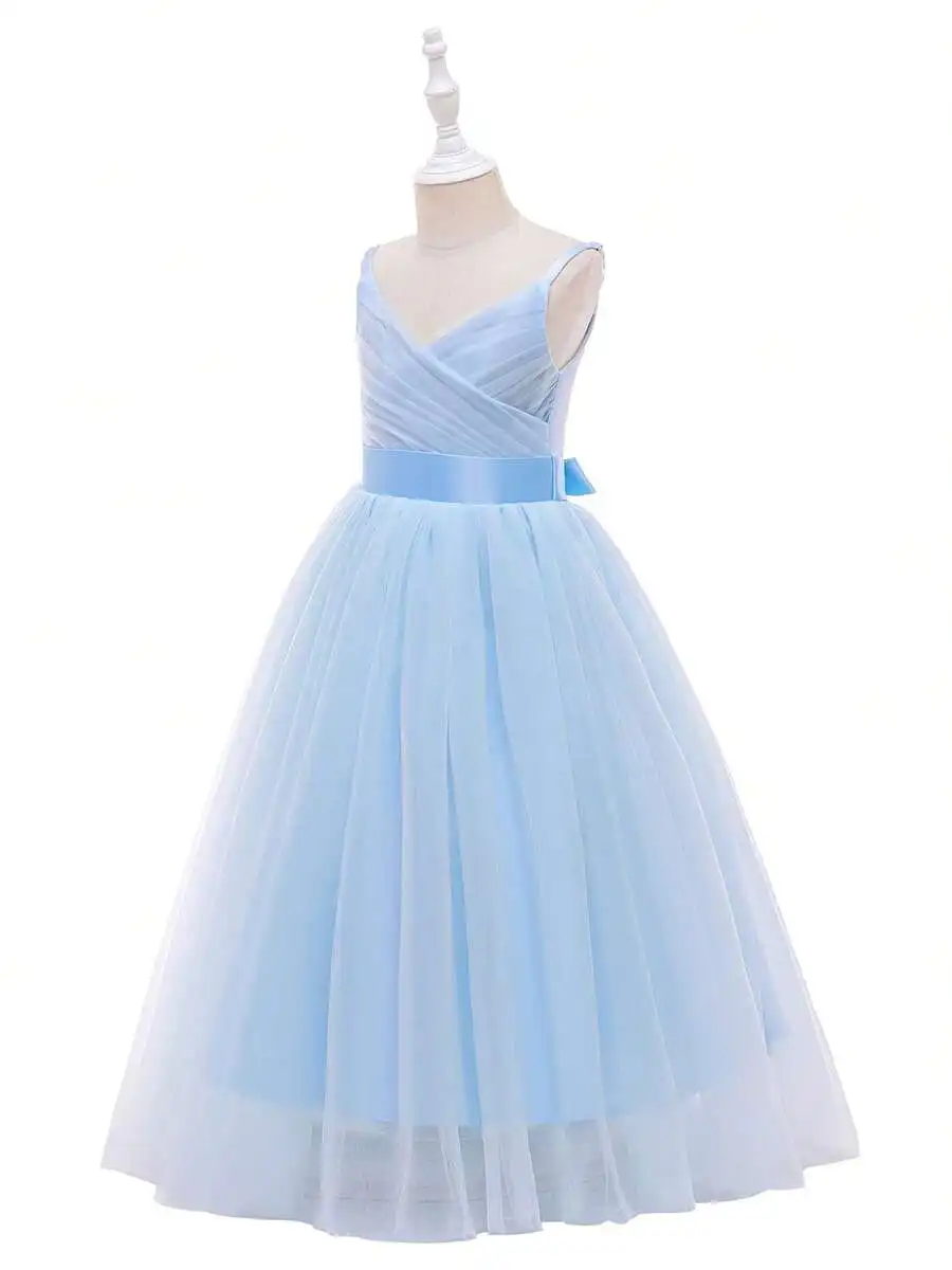 Light Blue Tulle A-Line Ball Gown Dress With Spaghetti Strap And Sash Belt
Light Blue Tulle A-Line Ball Gown Dress With Spaghetti Strap And Sash Belt