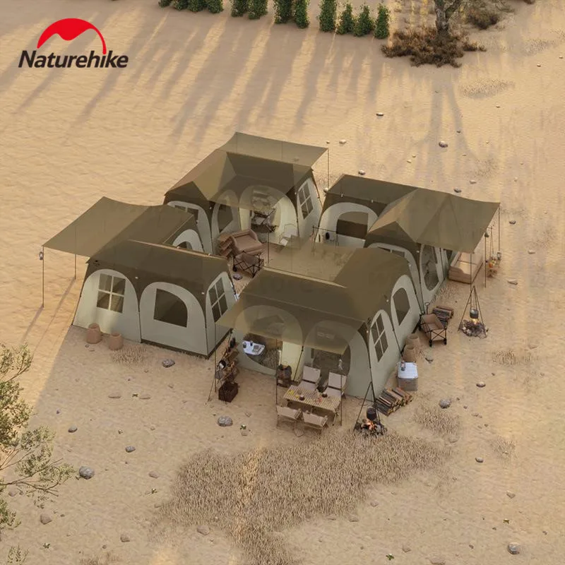 Naturehike Village Suite Automatic Tent 28㎡ Double Layer Camping Hut Type Tent Family Hiking Beach Ridge Tent Four Seasons Tent 
Naturehike Village Suite Automatic Tent 28㎡ Double Layer Camping Hut Type Tent Family Hiking Beach Ridge Tent Four Seasons Tent