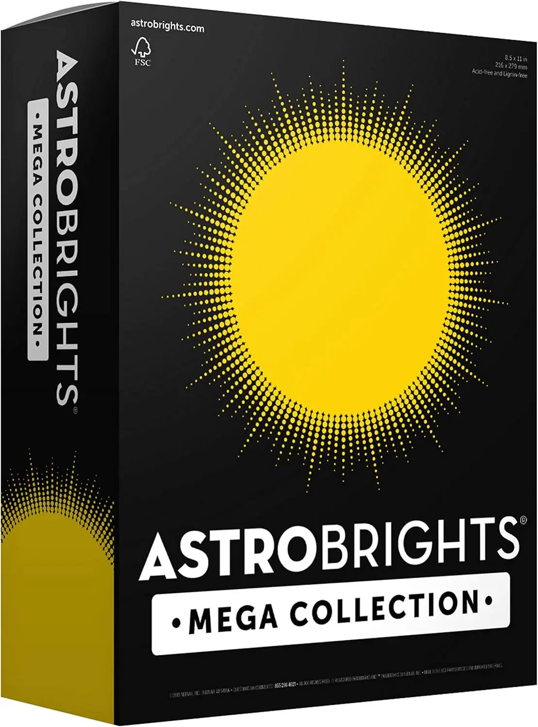 Astrobrights Mega Collection, Colored Paper, Bright Yellow, 625 Sheets, 24 lb/89 gsm, 8.5" x 11" - MORE SHEETS! (91618)
Astrobrights Mega Collection, Colored Paper, Bright Yellow, 625 Sheets, 24 lb/89 gsm, 8.5" x 11" - MORE SHEETS! (91618)