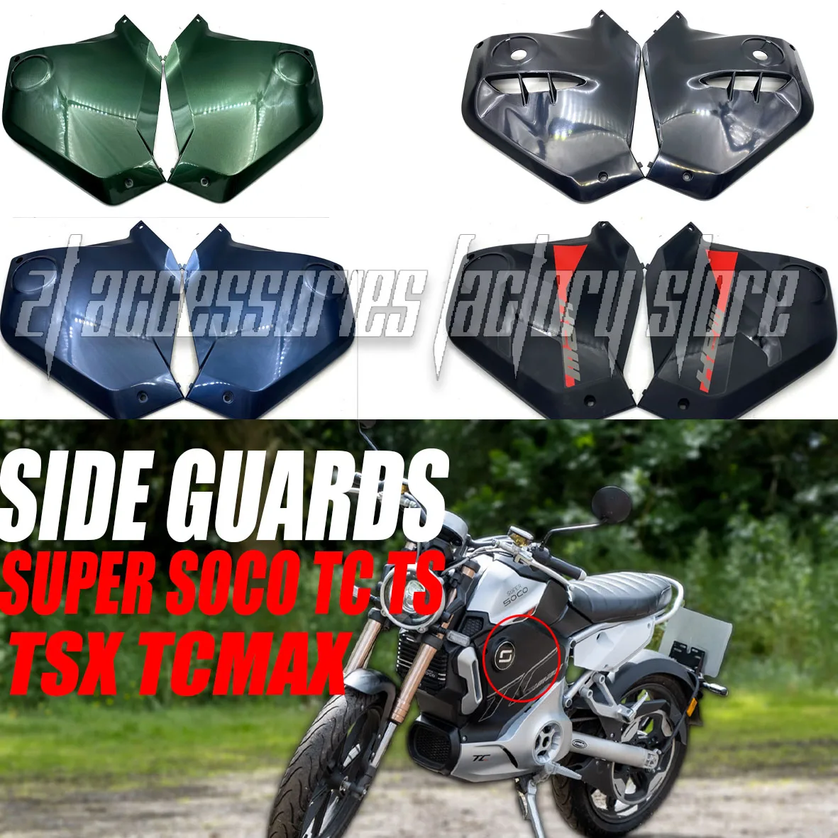 Suitable for SUPER SOCO TC TS TSX TCMAX motorcycle accessories brand new shell original side cover original shell cover
Suitable for SUPER SOCO TC TS TSX TCMAX motorcycle accessories brand new shell original side cover original shell cover
