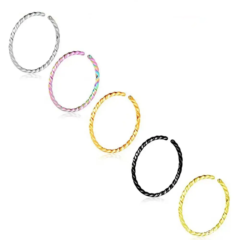 Accessories Girl Gift Fashion Design Stainless Steel Twist Nose Rings Fake Piercing Women Nose Clip Korean Style Body Jewelry
Accessories Girl Gift Fashion Design Stainless Steel Twist Nose Rings Fake Piercing Women Nose Clip Korean Style Body Jewelry