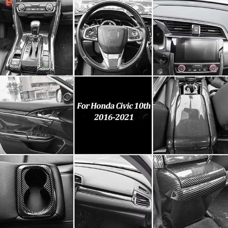 For Honda Civic 10th Gen FC 2016~2021 Carbon Interior Kit Dashboard Console Gear Shift Panel Cover Trim Sticker Car Accessories
For Honda Civic 10th Gen FC 2016~2021 Carbon Interior Kit Dashboard Console Gear Shift Panel Cover Trim Sticker Car Accessories