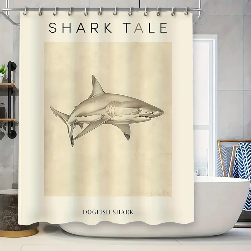 Shark-themed bath curtains featuring a Dogfish Shark design for modern bathroom decor.
Shark-themed bath curtains featuring a Dogfish Shark design for modern bathroom decor.