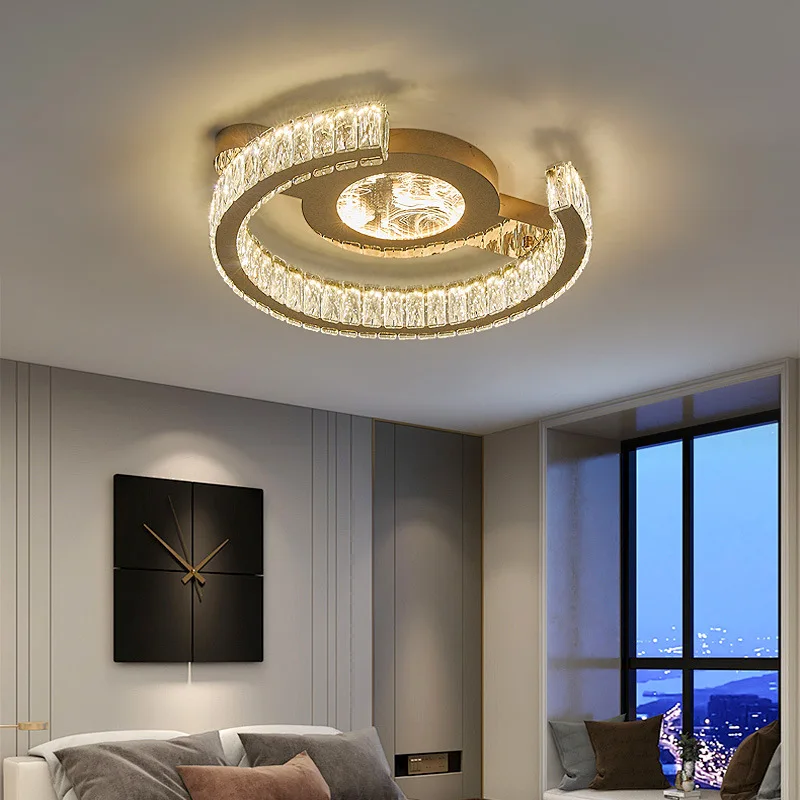 Luxury Circle Crystal ceiling lamp Modern Simple Master bedroom balcony study Dining living room Home Gold Decorative lighting
Luxury Circle Crystal ceiling lamp Modern Simple Master bedroom balcony study Dining living room Home Gold Decorative lighting