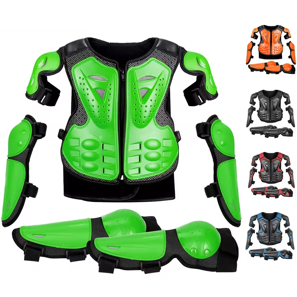 Child Youth Motorcycle Motorbike Body Armor Elbow Knee Pads Suits Anti-fall Motocross Downhill Mountain Dirt Pit Bike Protective
Child Youth Motorcycle Motorbike Body Armor Elbow Knee Pads Suits Anti-fall Motocross Downhill Mountain Dirt Pit Bike Protective