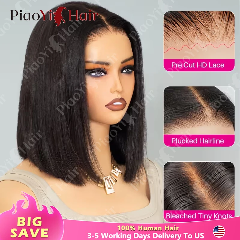14 inch Straight Glueless Bob Wig Human Hair Wigs Ready to Wear Brazilian Remy Hair Wigs for Women 4x4 Pre Cut Closure Wigs
14 inch Straight Glueless Bob Wig Human Hair Wigs Ready to Wear Brazilian Remy Hair Wigs for Women 4x4 Pre Cut Closure Wigs