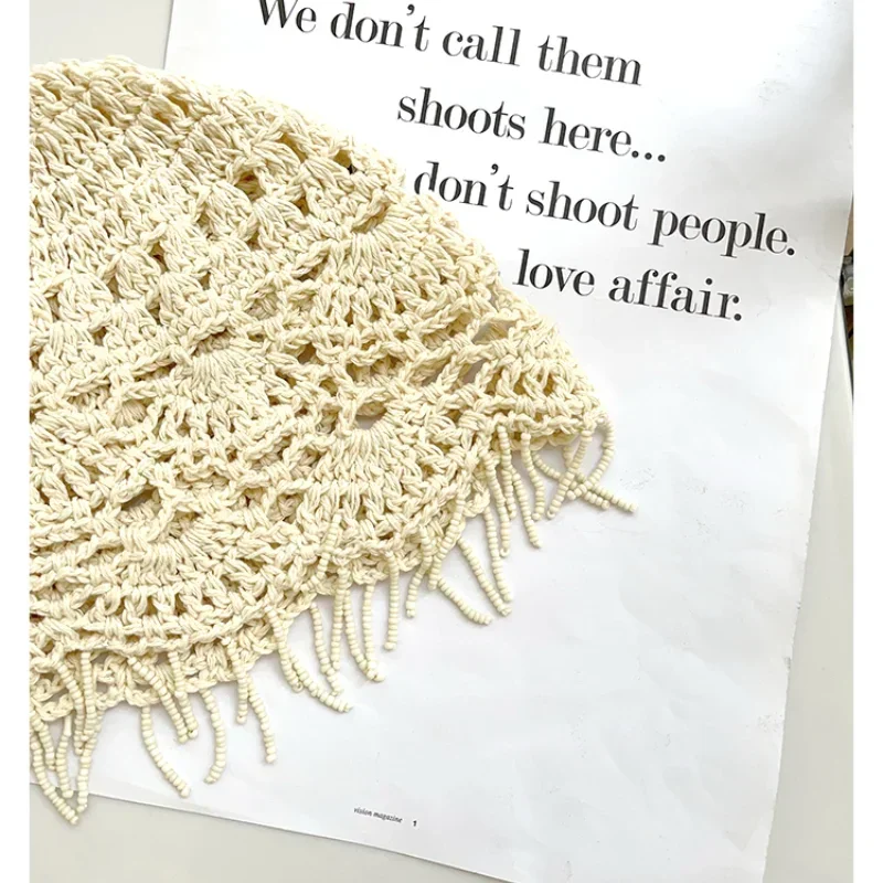Personalized Beaded Fringed Knitted Beanies for Women Summer Autumn Thin Hollow Versatile Casual Retro Ethnic Style Pullover Hat
Personalized Beaded Fringed Knitted Beanies for Women Summer Autumn Thin Hollow Versatile Casual Retro Ethnic Style Pullover Hat