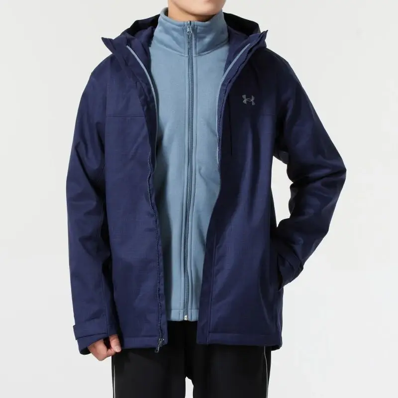 Мужская куртка Under Armour 3-в-1 с флисовой подкладкой, спортивная одежда, модная верхняя одежда для активного отдыха, ветрозащитная куртка с капюшоном 1300663-411
Мужская куртка Under Armour 3-в-1 с флисовой подкладкой, спортивная одежда, модная верхняя одежда для активного отдыха, ветрозащитная куртка с капюшоном 1300663-411
