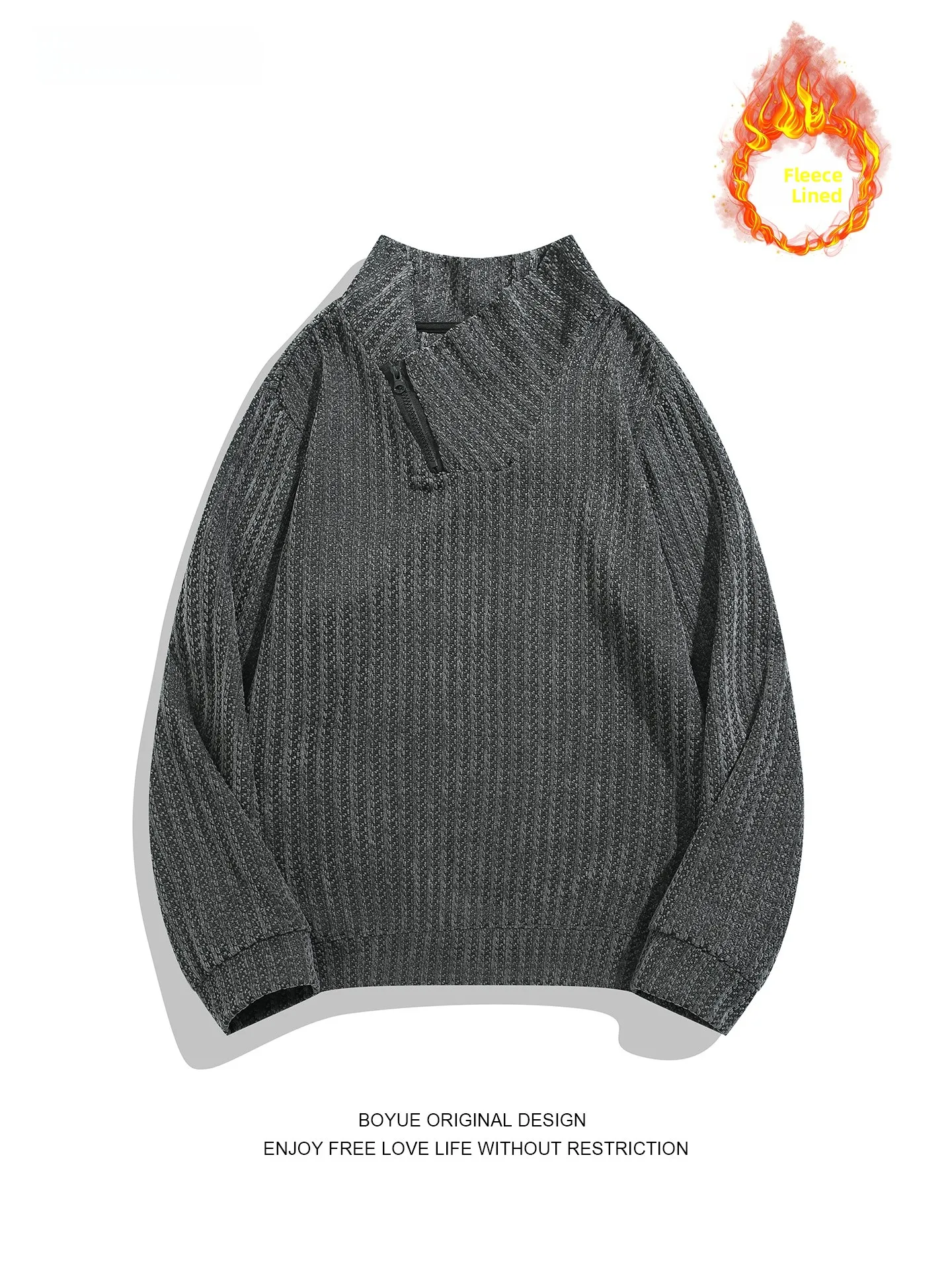 Boyue American Retro Fce Lined Hoodie Zipper Stand Collar ex Long Sve Sweatirt Comfortable Versatile Outerwear
Boyue American Retro Fce Lined Hoodie Zipper Stand Collar ex Long Sve Sweatirt Comfortable Versatile Outerwear