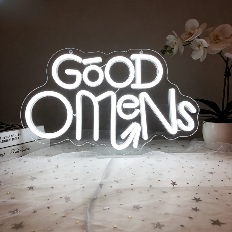 Good Omens Neon Sign LED Night Light TV Show Movie USB Rechargeable Aesthetic Wall Art for Home Bedroom Dorm Room Decor
Good Omens Neon Sign LED Night Light TV Show Movie USB Rechargeable Aesthetic Wall Art for Home Bedroom Dorm Room Decor