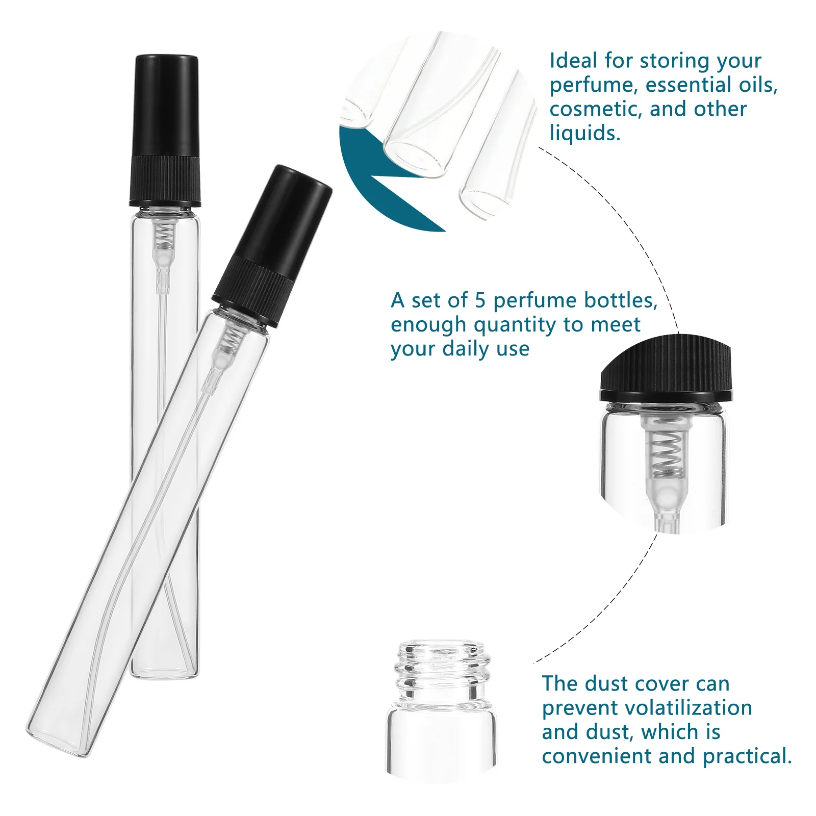 20Pcs Travel Portable Leak Proof Sub Bottles Glass Spray Bottles Reusable Water Perfume Storage Durable
20Pcs Travel Portable Leak Proof Sub Bottles Glass Spray Bottles Reusable Water Perfume Storage Durable