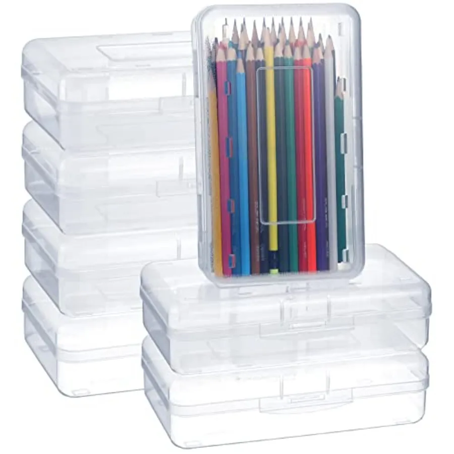 12 Pack Pencil Boxes for School Bulk, Large Plastic Pencil Case with Lid, Stackable Hard Crayon Storage Box for Classroom,Desk
12 Pack Pencil Boxes for School Bulk, Large Plastic Pencil Case with Lid, Stackable Hard Crayon Storage Box for Classroom,Desk
