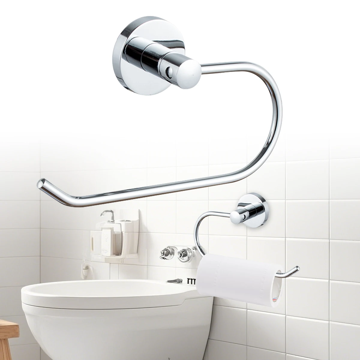 1Pcs Stainless Steel Toilet Paper Holder Bathroom Accessories Paper Roll Shelf Towel Rack Hand towel holder Shelf
1Pcs Stainless Steel Toilet Paper Holder Bathroom Accessories Paper Roll Shelf Towel Rack Hand towel holder Shelf