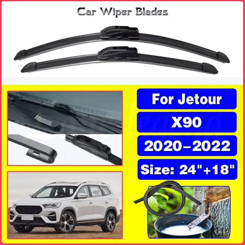 2pcs For Jetour X90 2020 2021 2022 Model Car Front Wiper Blades Windscreen Wiper Blade Brushes Cutter Car Accessories 24"+18"
2pcs For Jetour X90 2020 2021 2022 Model Car Front Wiper Blades Windscreen Wiper Blade Brushes Cutter Car Accessories 24"+18"