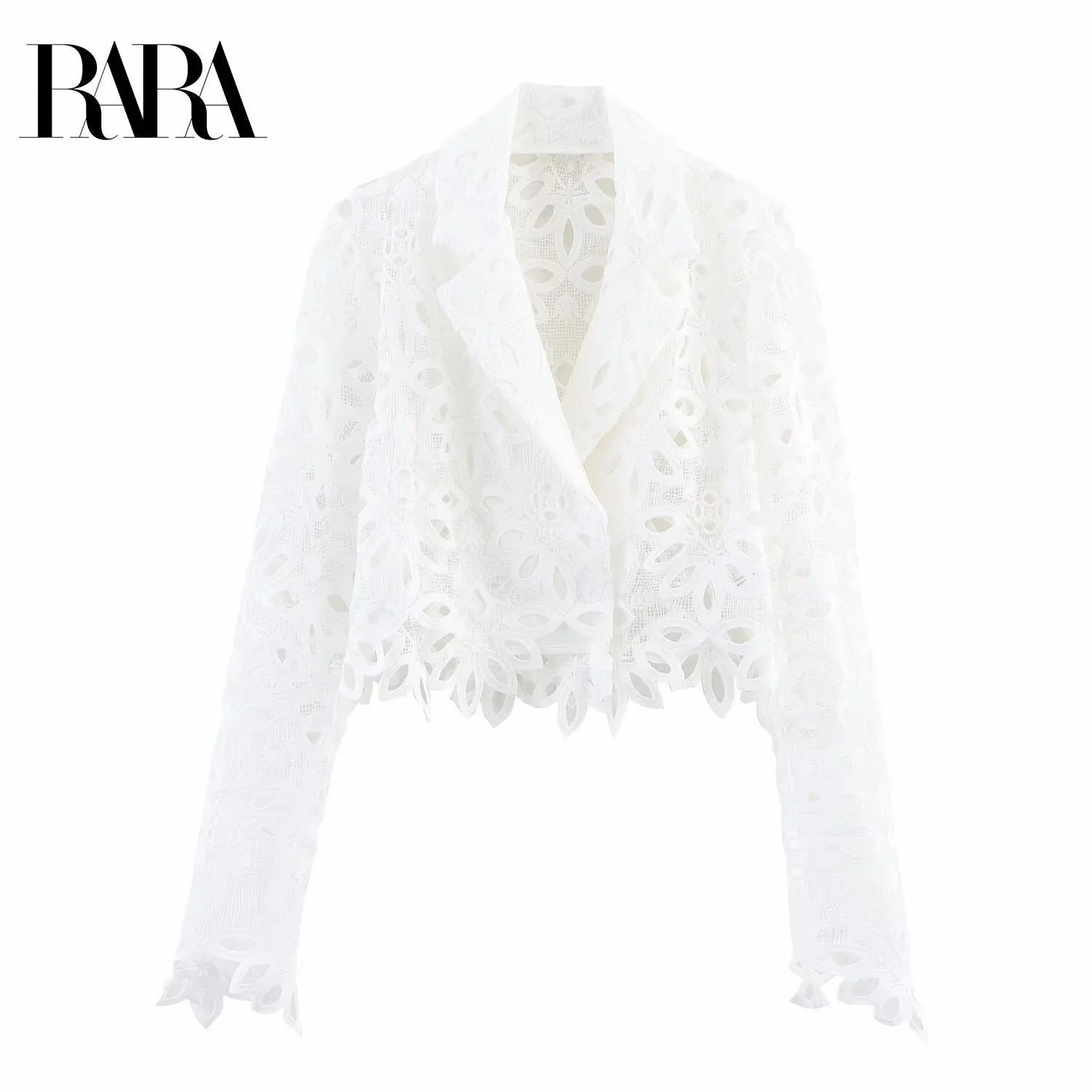 RARA2025 new summer women's clothing hollow embroidery versatile suit collar temperament jacket long-sleeved top short style
RARA2025 new summer women's clothing hollow embroidery versatile suit collar temperament jacket long-sleeved top short style