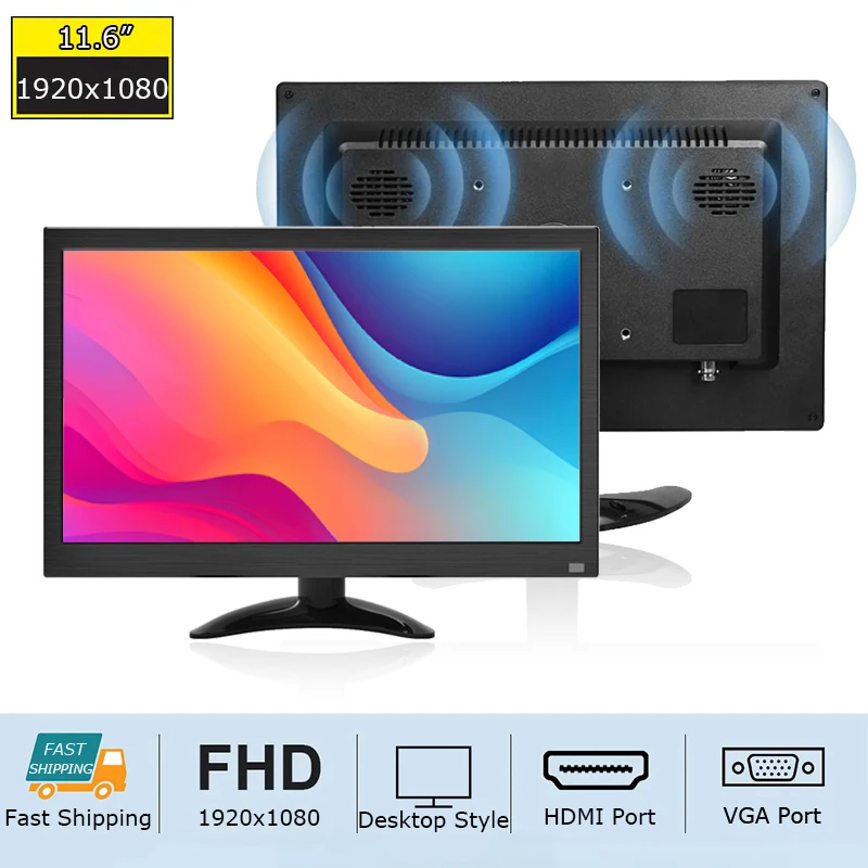 11.6 Inch 1366x768/1920x1080 Widescreen VGA HDMI LCD Computer Display Monitor
11.6 Inch 1366x768/1920x1080 Widescreen VGA HDMI LCD Computer Display Monitor