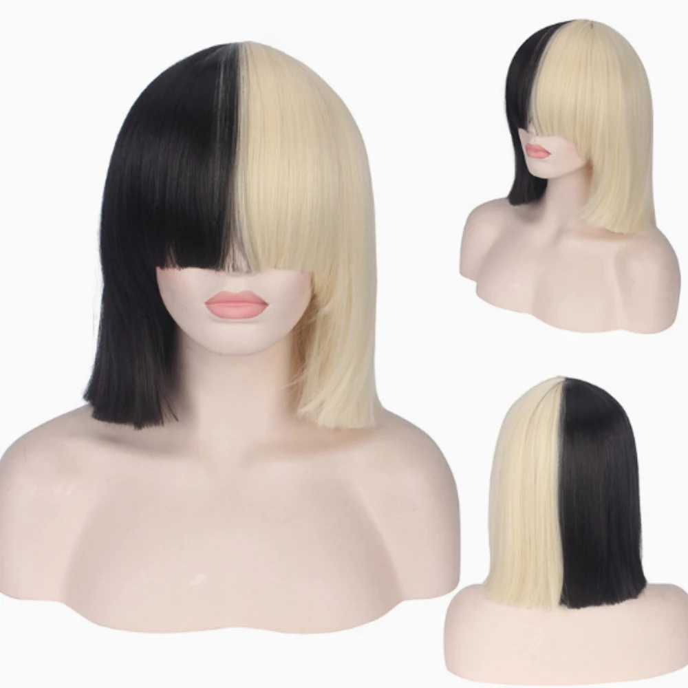 star singer performed a black and gold mixed color black and white mixed color shoulder-length wig at a party
star singer performed a black and gold mixed color black and white mixed color shoulder-length wig at a party