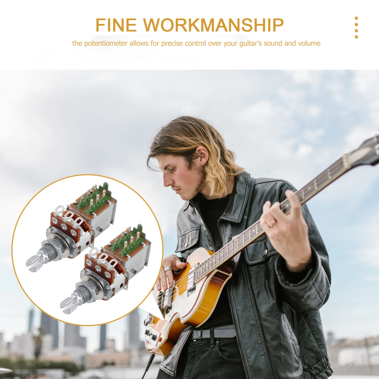 2pcs 500K Audio Taper Potentiometers Electric Guitar Bass Parts Volume Control Precision Sound Adjust Metal Potentiometer Guitar
2pcs 500K Audio Taper Potentiometers Electric Guitar Bass Parts Volume Control Precision Sound Adjust Metal Potentiometer Guitar