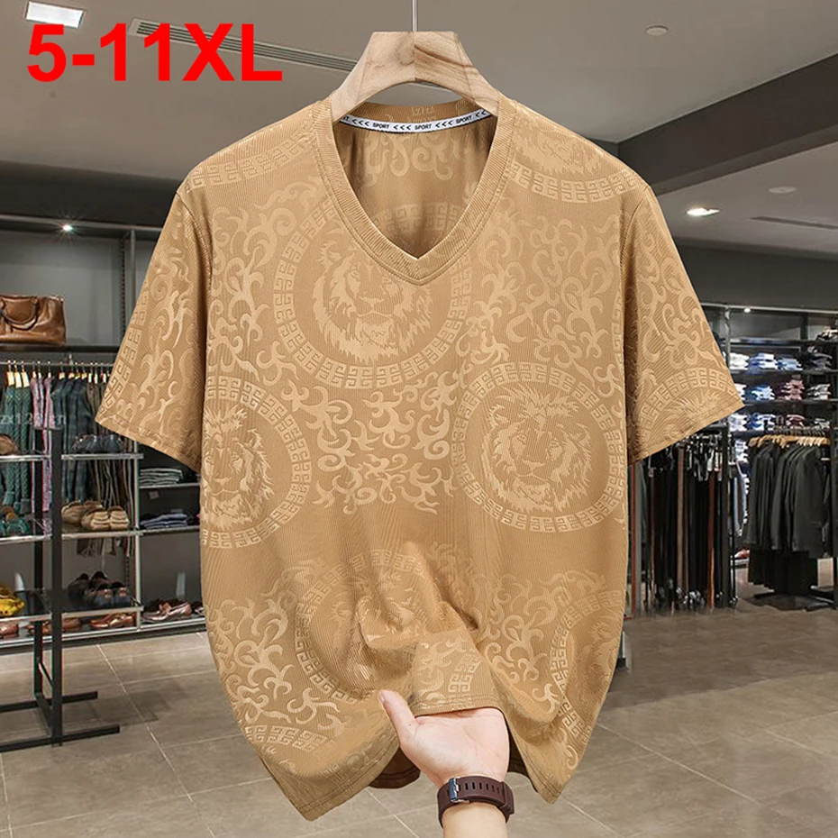 11XL Мужские футболки больших размеров Летние повседневные свободные футболки с коротким рукавом и v-образным вырезом Мужские футболки большого размера 9XL 10XL Футболки
11XL Мужские футболки больших размеров Летние повседневные свободные футболки с коротким рукавом и v-образным вырезом Мужские футболки большого размера 9XL 10XL Футболки