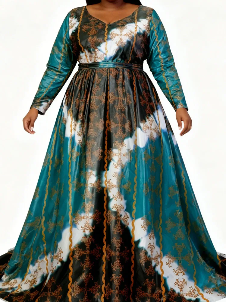 Classic African Bazan printed dresses, essential elegant attire for coming-of-age ceremonies and grand celebrations
Classic African Bazan printed dresses, essential elegant attire for coming-of-age ceremonies and grand celebrations