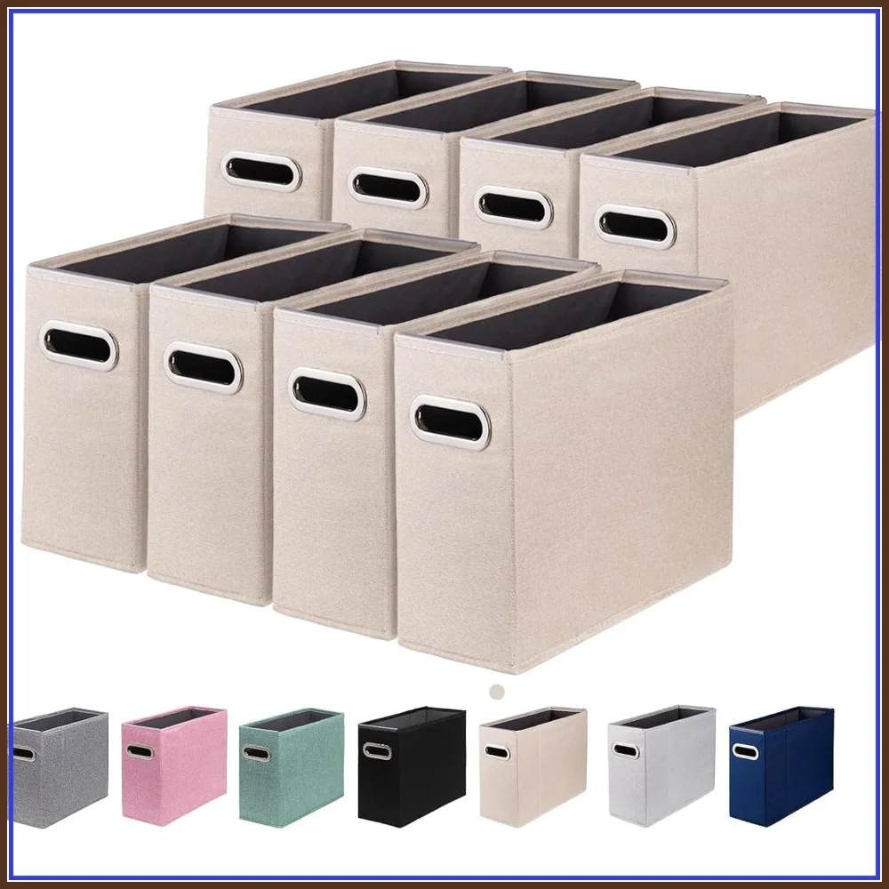 8 Pack Letter Size File Organizer Fabric Storage Box with Metal Handle Collapsible
8 Pack Letter Size File Organizer Fabric Storage Box with Metal Handle Collapsible