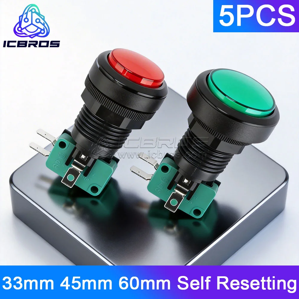 5pcs 33mm 45mm 60mm Dome Button Car Wash Machine Claw Machine Button Self Resetting Game Machine Button Self Reset Start Switch
5pcs 33mm 45mm 60mm Dome Button Car Wash Machine Claw Machine Button Self Resetting Game Machine Button Self Reset Start Switch