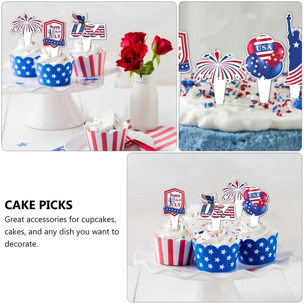 40pcs Cake Picks Birthday Decor Independence Day Toppers Party Flags Dessert Decorations Cupcake Sticks Cake Supplies
40pcs Cake Picks Birthday Decor Independence Day Toppers Party Flags Dessert Decorations Cupcake Sticks Cake Supplies