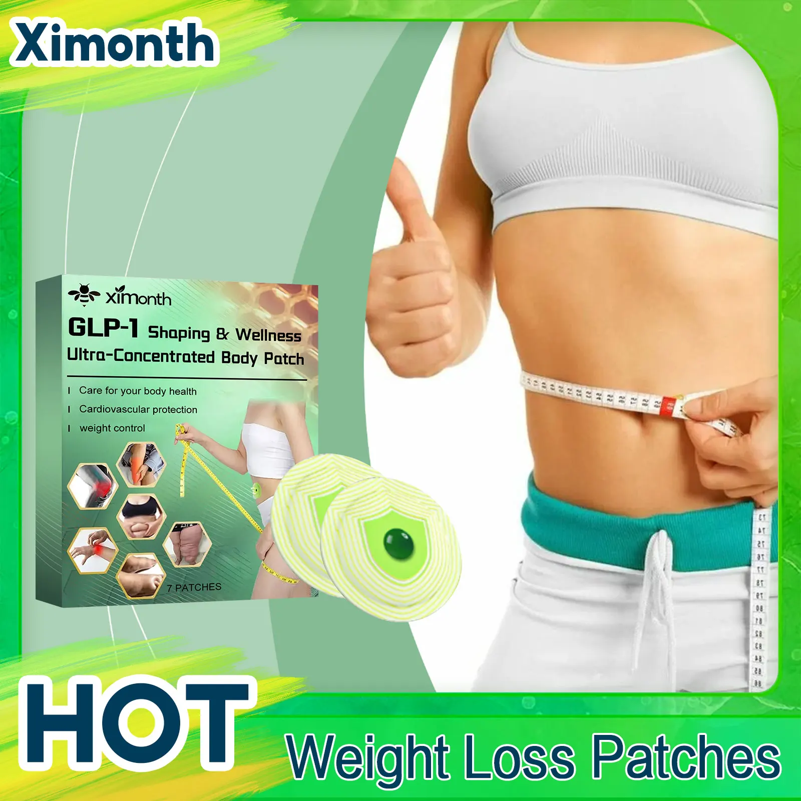 Body Slimming Patches Thigh Belly Weight Lose Suppress Appetite Detox Shaping Anti Cellulite Swelling Fat Burning Paster Sticker
Body Slimming Patches Thigh Belly Weight Lose Suppress Appetite Detox Shaping Anti Cellulite Swelling Fat Burning Paster Sticker